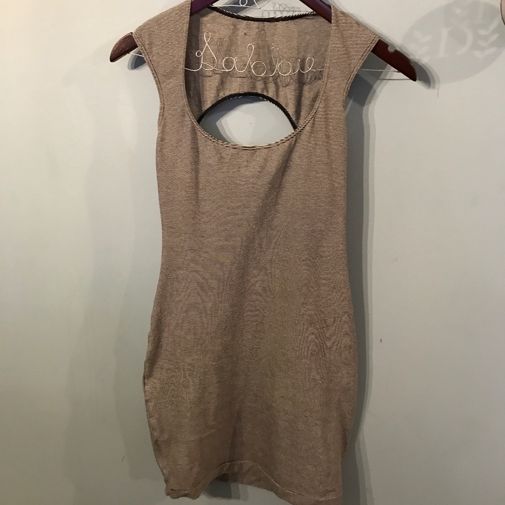 Open Back Grey Dress